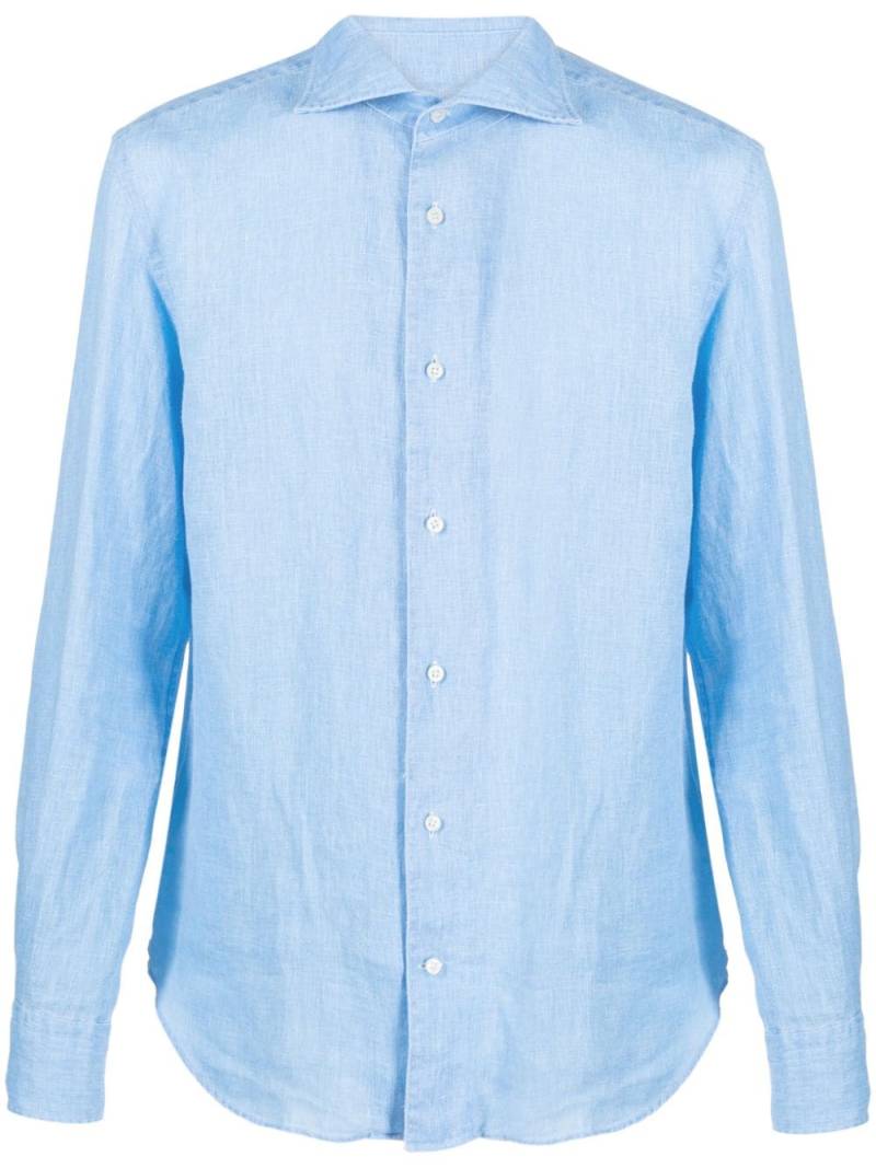 Boggi Milano long-sleeve linen shirt - Blue von Boggi Milano