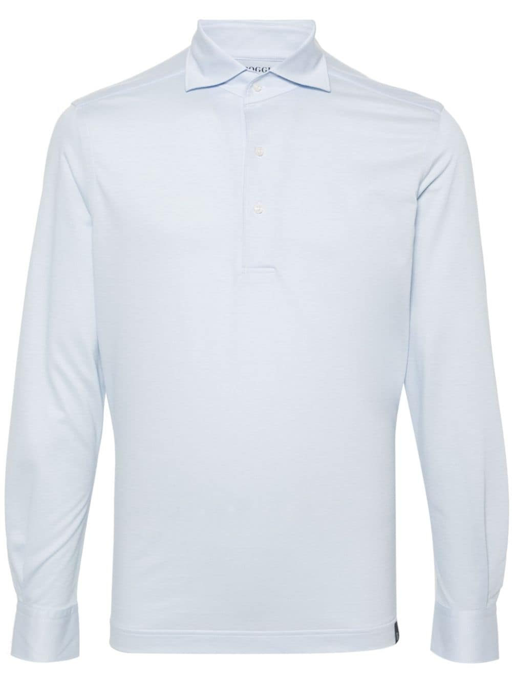 Boggi Milano long-sleeved polo shirt - Blue von Boggi Milano