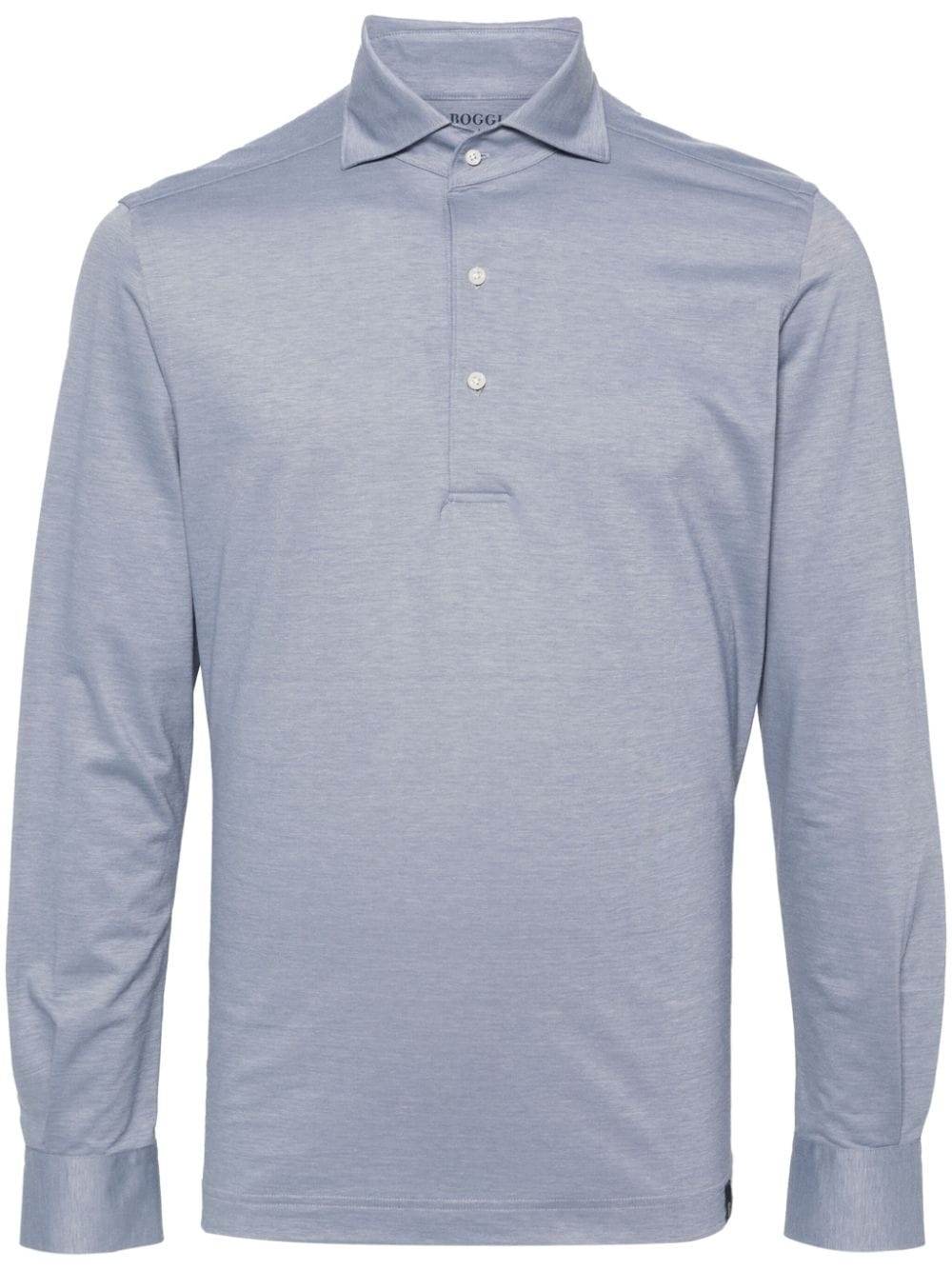 Boggi Milano long-sleeved polo shirt - Blue von Boggi Milano