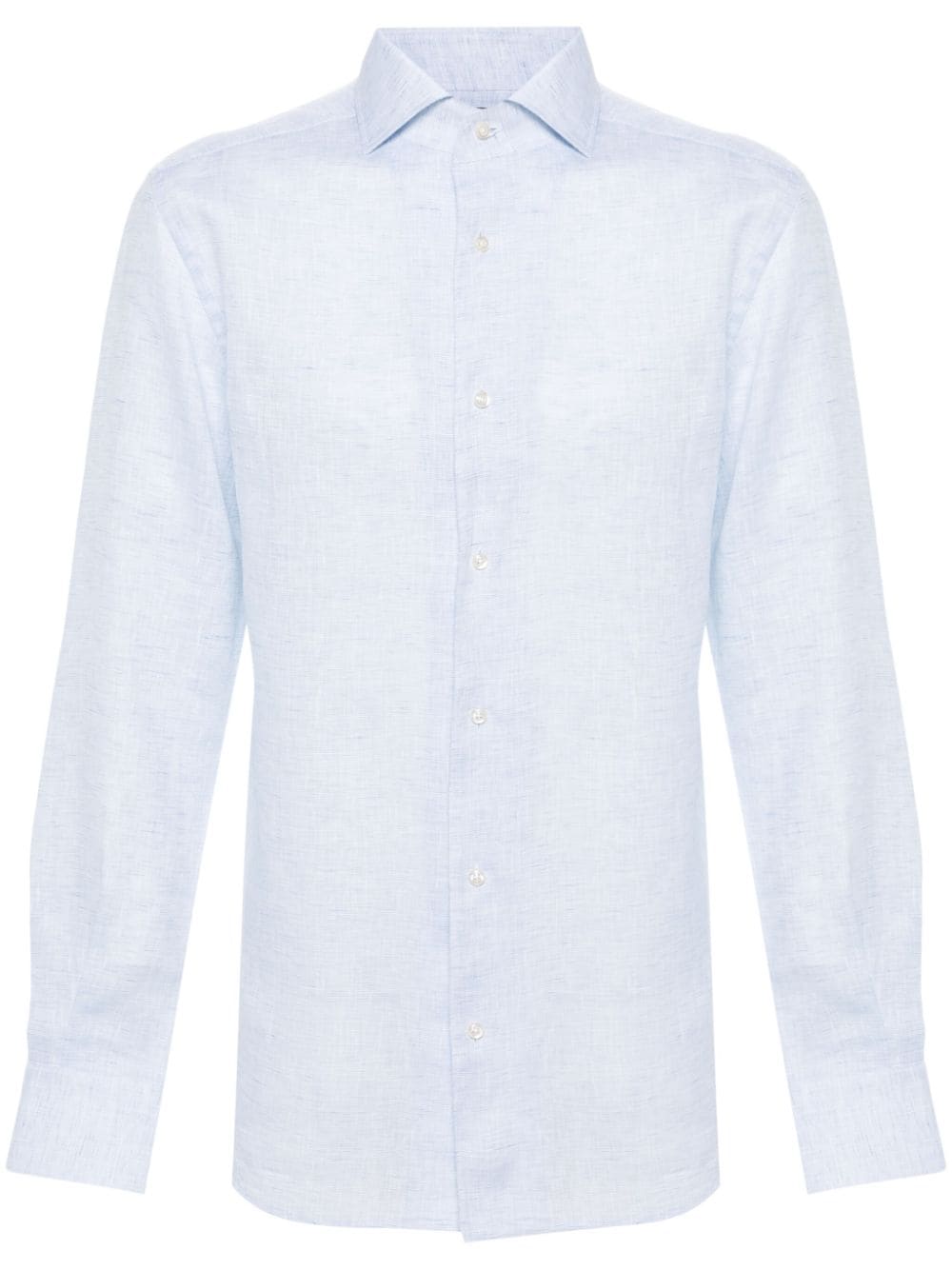 Boggi Milano mélange-effect linen shirt - Blue von Boggi Milano