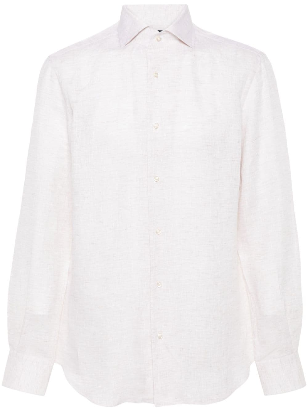 Boggi Milano mélange-effect linen shirt - Neutrals von Boggi Milano