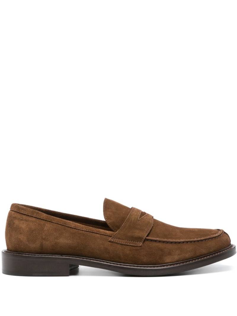 Boggi Milano penny-slot suede loafers - Brown von Boggi Milano