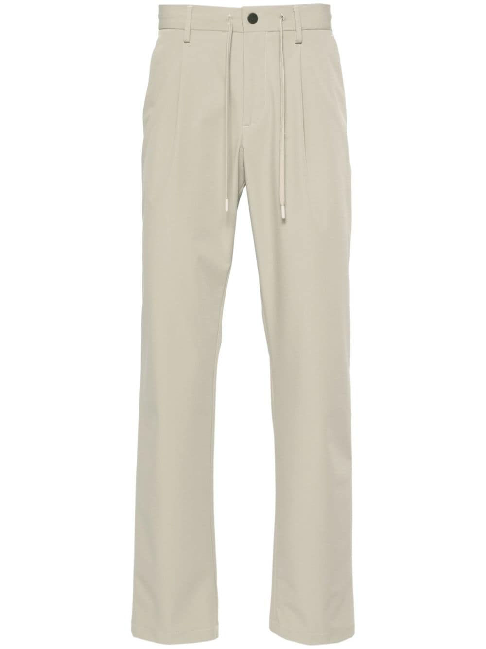 Boggi Milano pleat-detail straight-leg trousers - Neutrals von Boggi Milano