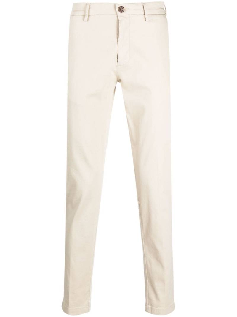 Boggi Milano straight-leg cotton-blend trousers - Neutrals von Boggi Milano