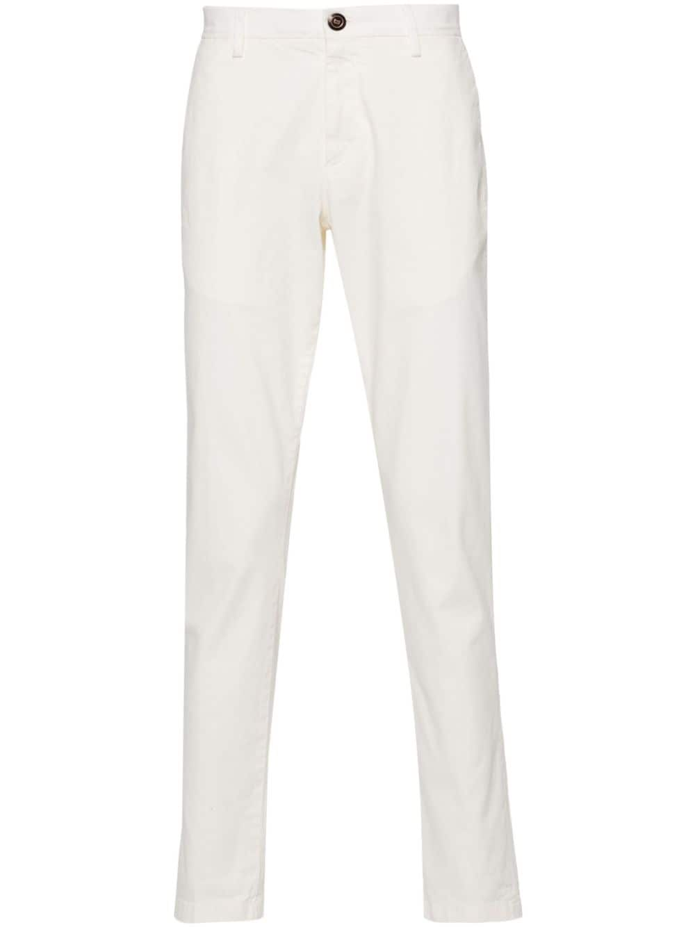 Boggi Milano twill cotton-blend trousers - White von Boggi Milano