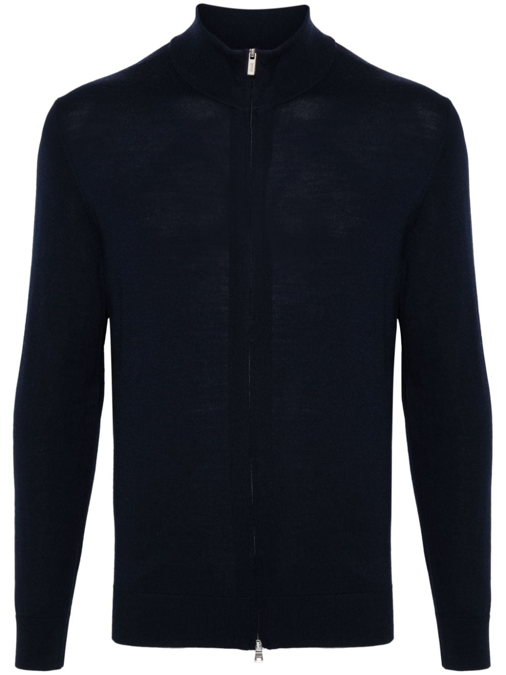 Boggi Milano zipped wool jumper - Blue von Boggi Milano