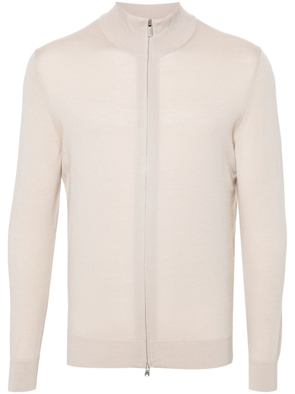 Boggi Milano zipped wool jumper - Neutrals von Boggi Milano