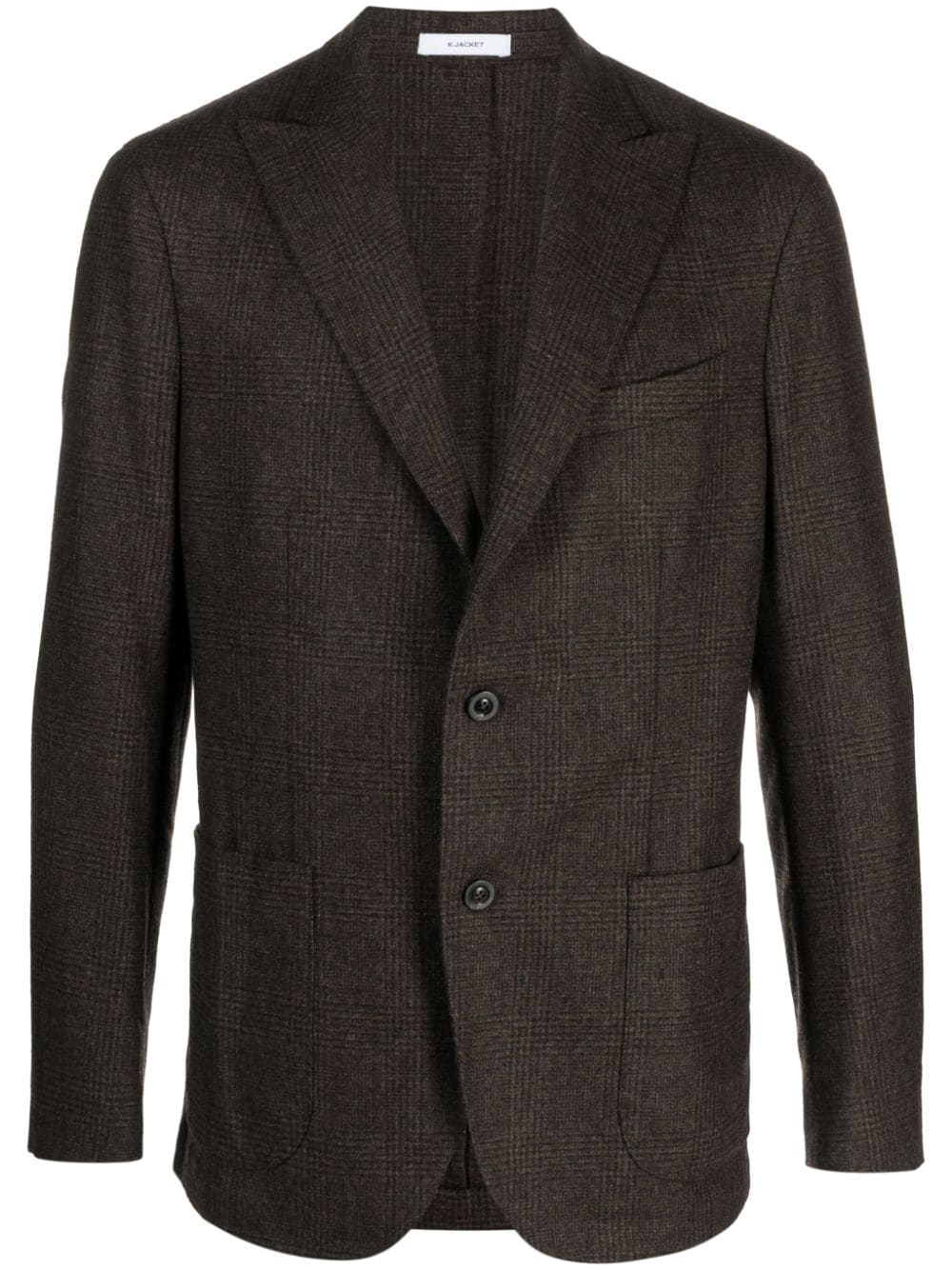 Boglioli check-pattern virgin wool blazer - Brown von Boglioli