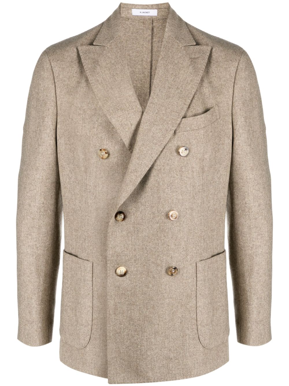 Boglioli double-breasted virgin wool blazer - Brown von Boglioli