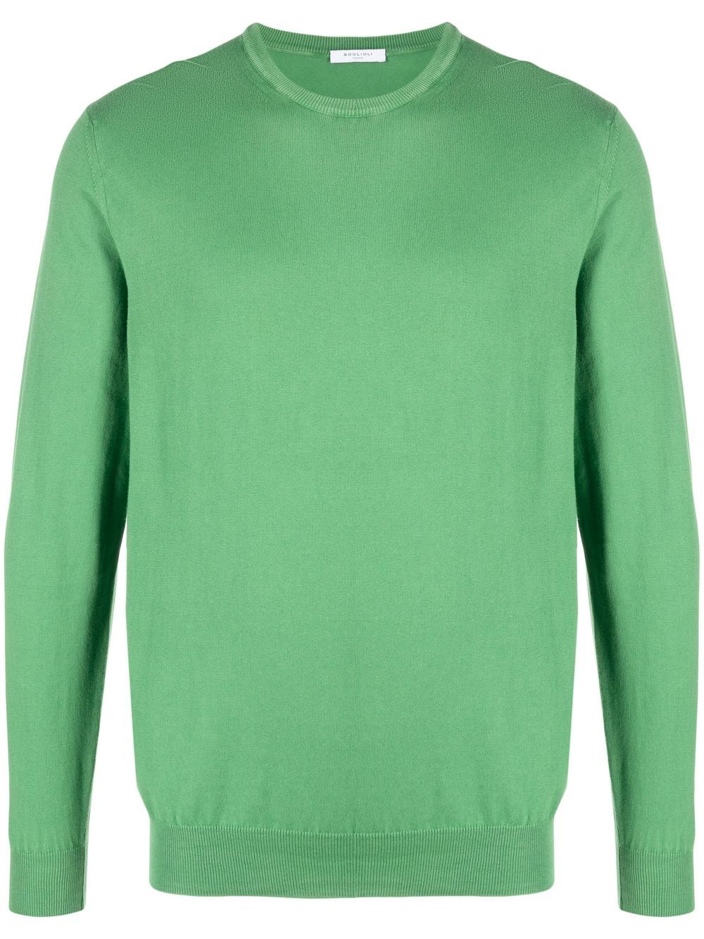 Boglioli fine knit cotton jumper - Green von Boglioli