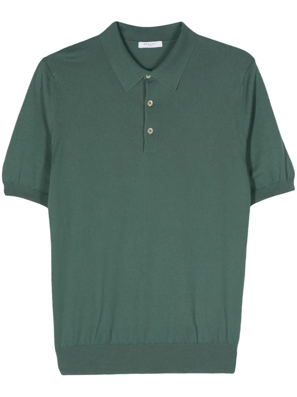 Boglioli fine-knit cotton polo shirt - Green von Boglioli