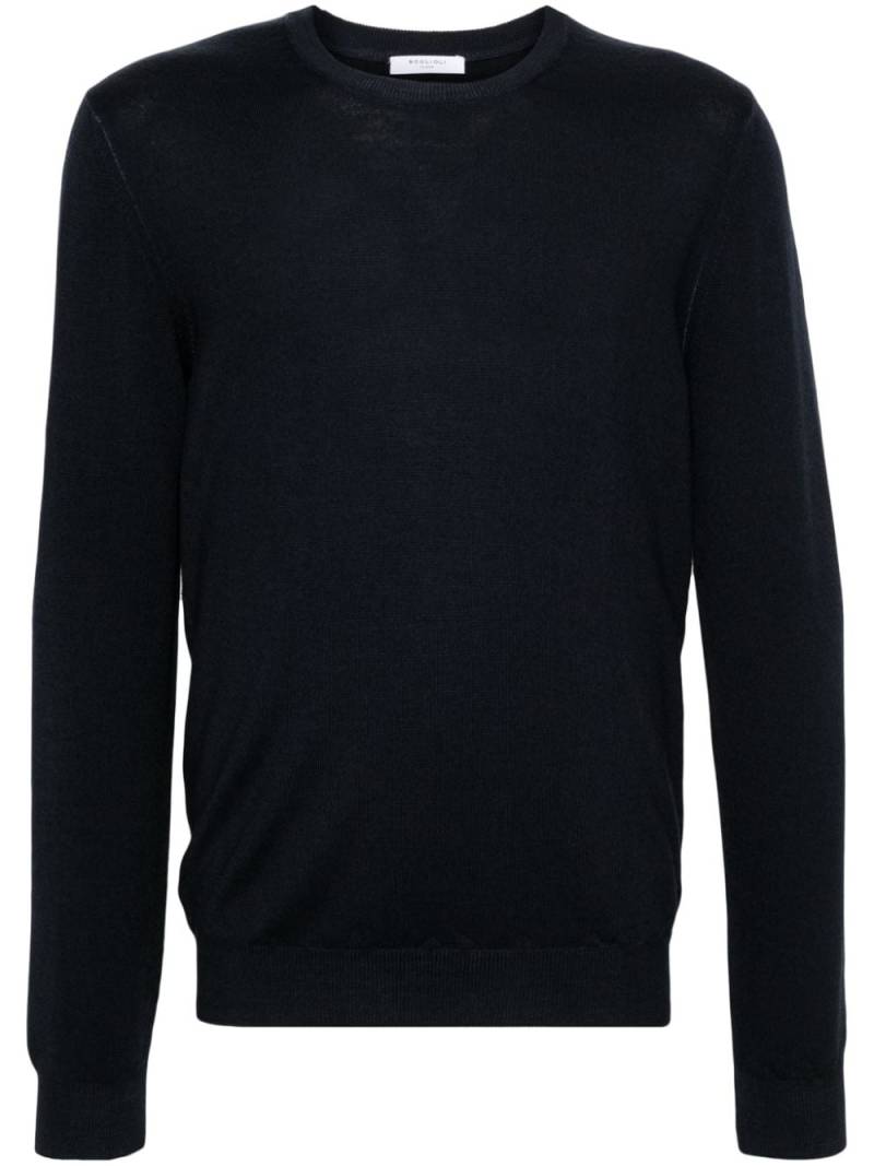 Boglioli fine-knit virgin-wool jumper - Blue von Boglioli