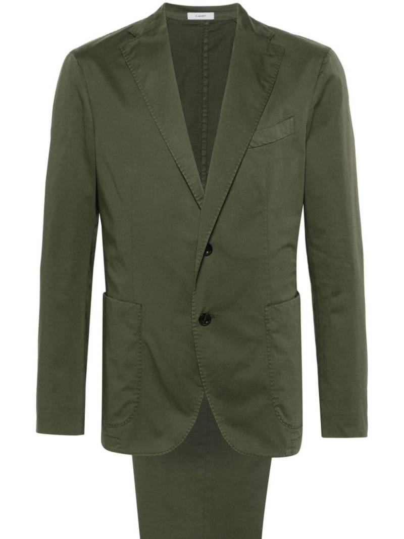 Boglioli gabardine single-breasted suit - Green von Boglioli