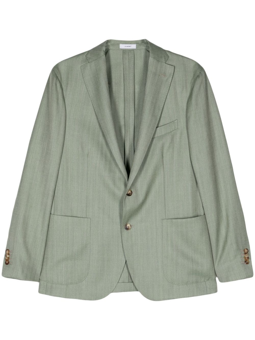 Boglioli herringbone single-breasted blazer - Green von Boglioli