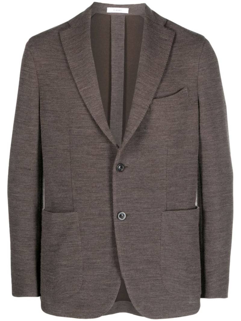 Boglioli knitted single-breasted blazer - Brown von Boglioli