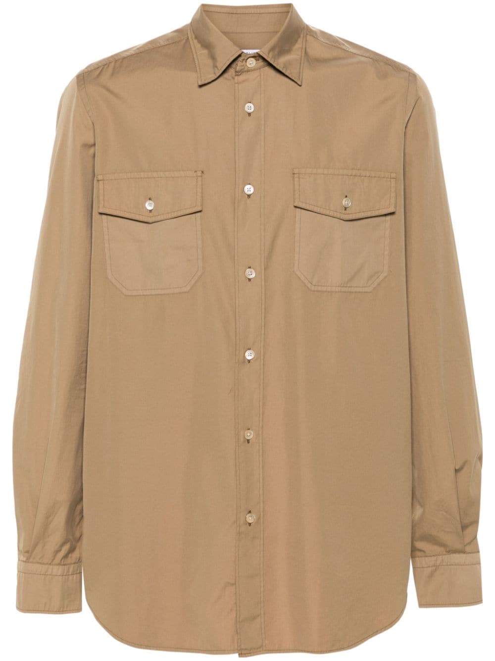 Boglioli long-sleeve cotton shirt - Brown von Boglioli