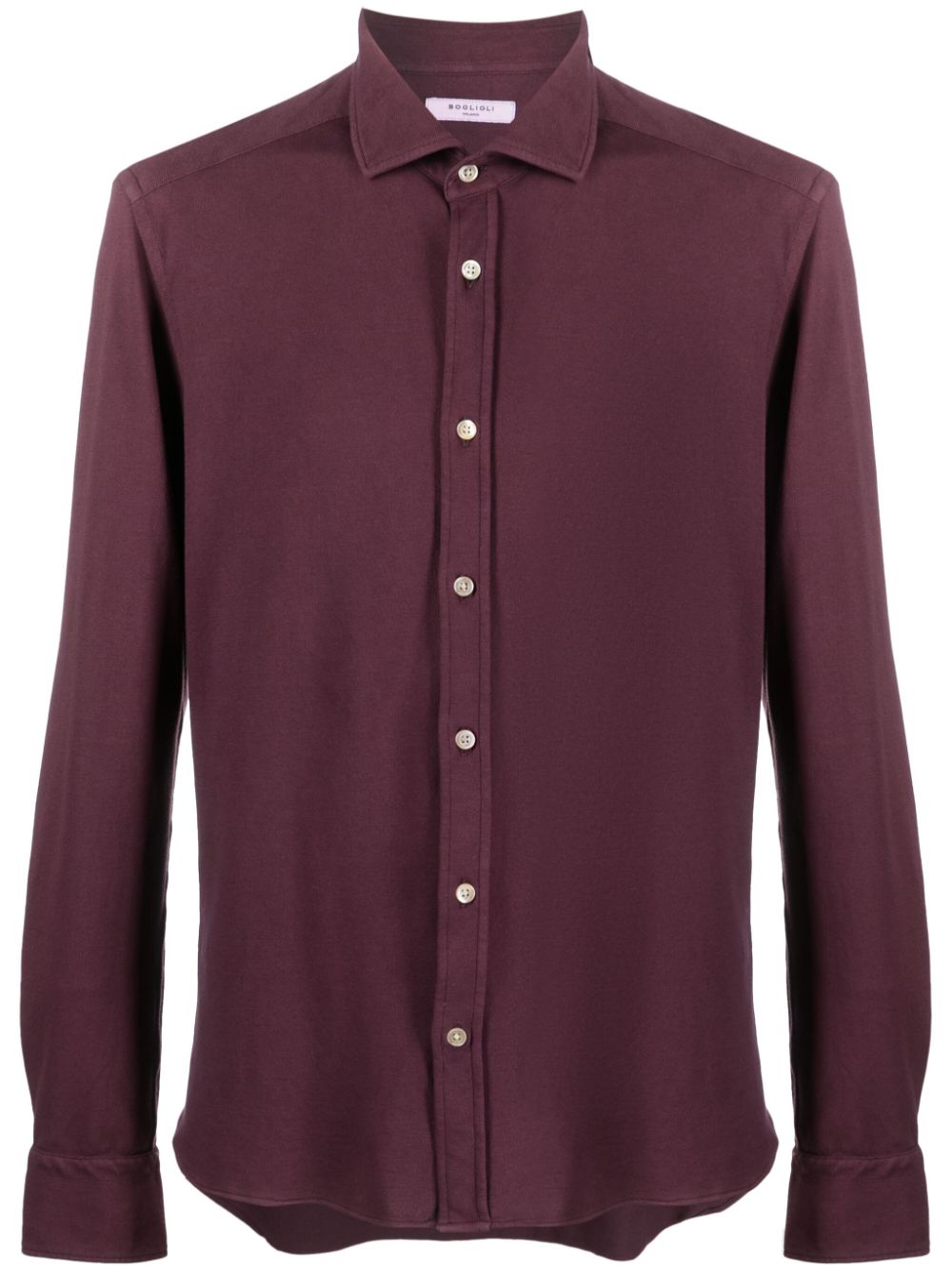 Boglioli long-sleeve cotton shirt - Red von Boglioli