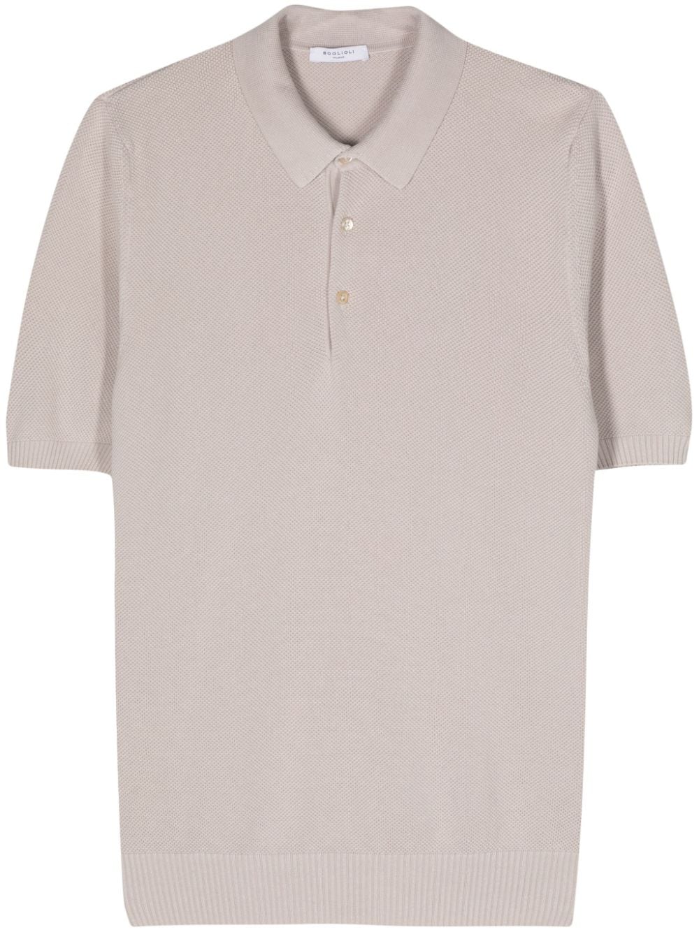 Boglioli piqué cotton polo shirt - Grey von Boglioli