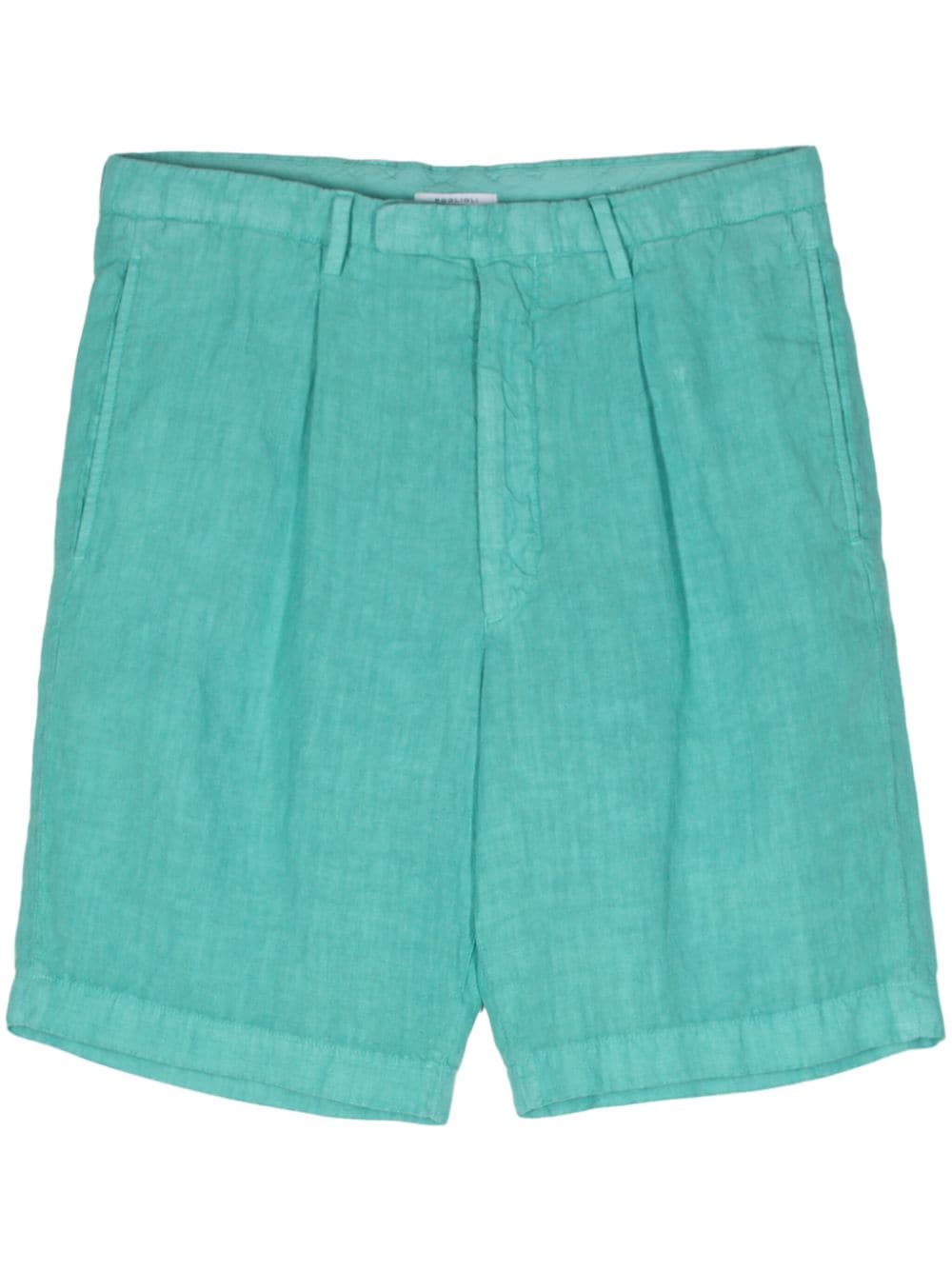Boglioli pleat-detail linen shorts - Blue von Boglioli