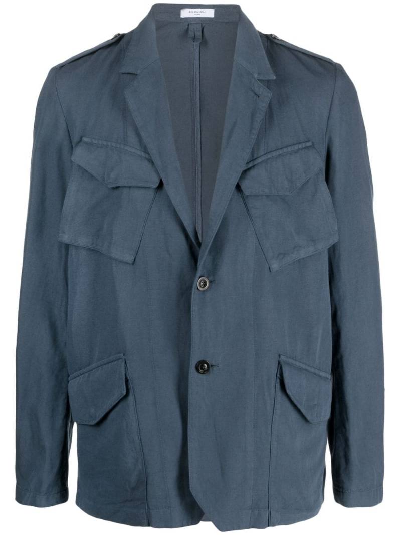 Boglioli pocket-detail single breasted jacket - Blue von Boglioli