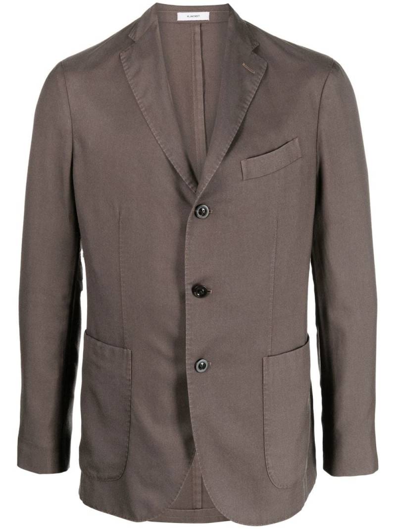 Boglioli single-breasted cashmere-silk blazer - Brown von Boglioli