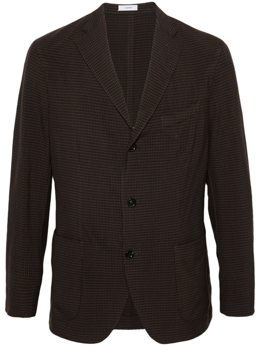 Boglioli single-breasted checked blazer - Brown von Boglioli