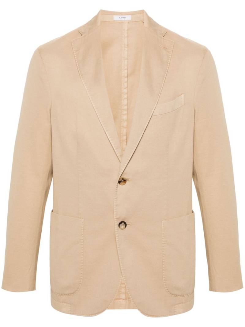 Boglioli single-breasted cotton blazer - Neutrals von Boglioli