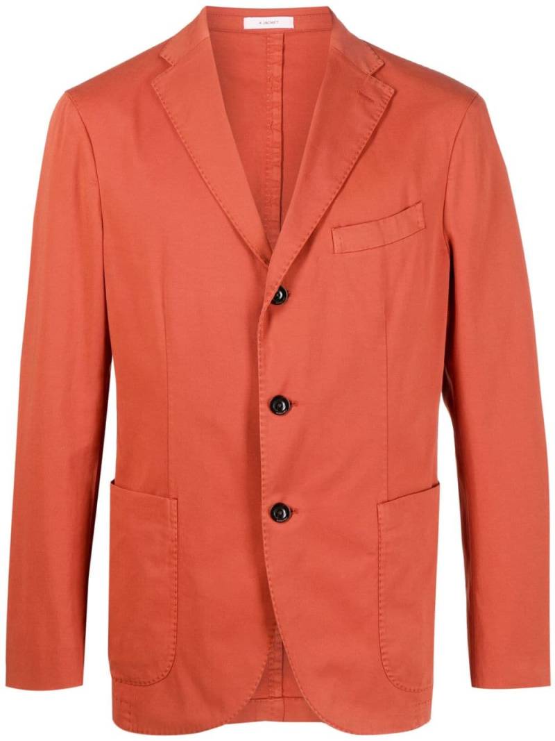 Boglioli single-breasted cotton blazer - Orange von Boglioli