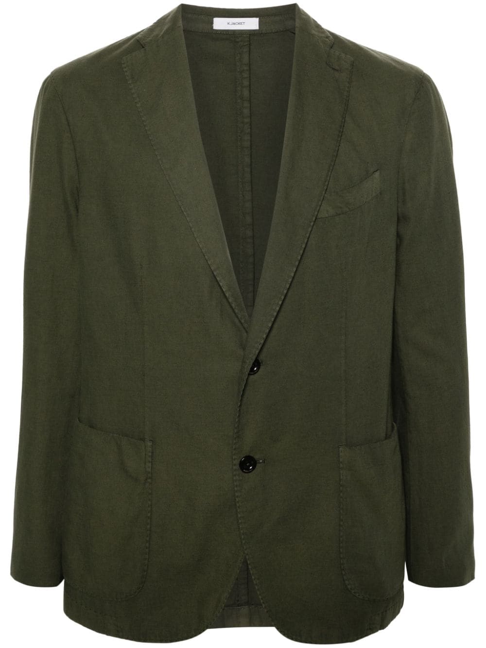 Boglioli single-breasted cotton blend blazer - Green von Boglioli