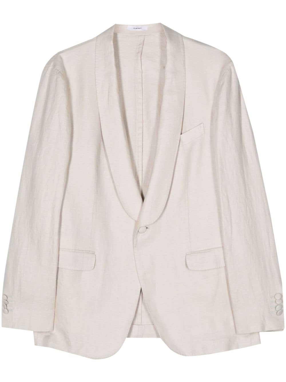 Boglioli single-breasted linen blazer - Neutrals von Boglioli