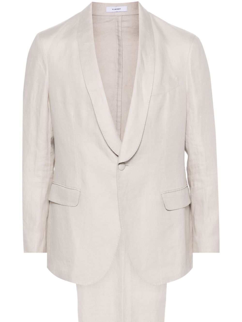 Boglioli single-breasted linen suit - Neutrals von Boglioli