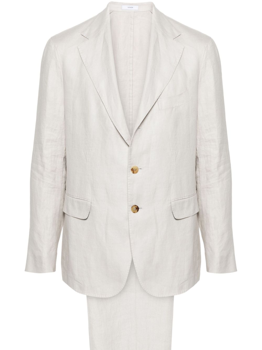 Boglioli single-breasted linen suit - Neutrals von Boglioli