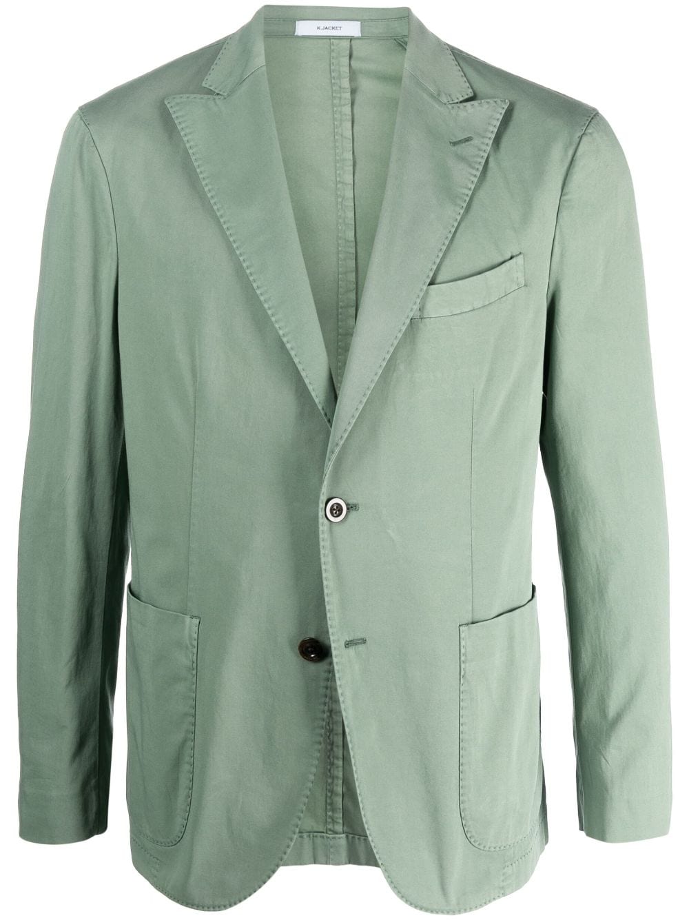 Boglioli single-breasted stretch-cotton blazer - Green von Boglioli