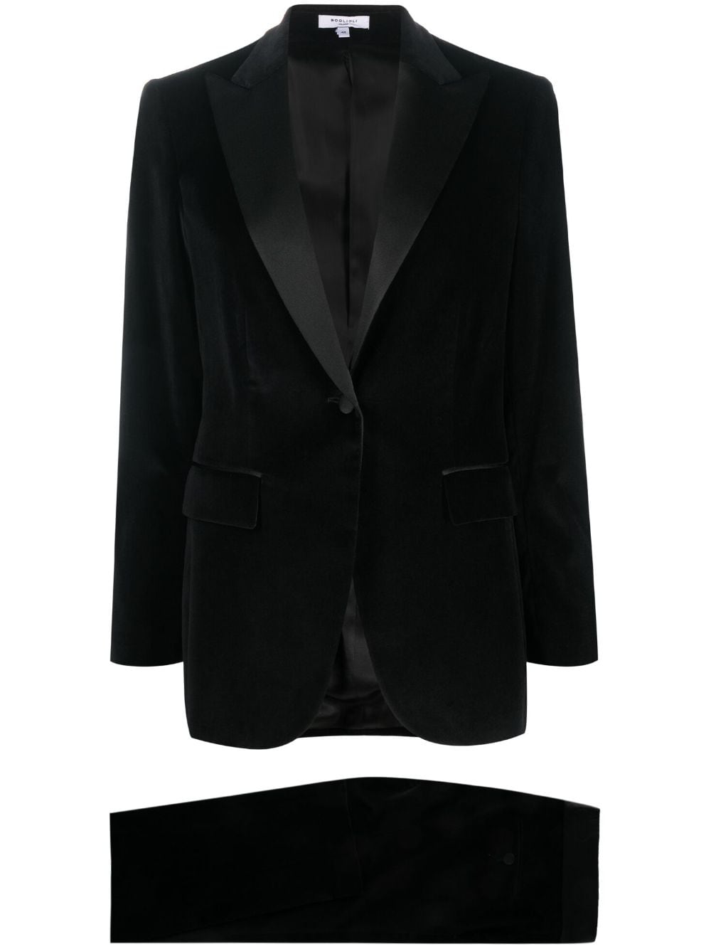 Boglioli single-breasted velvet suit - Black von Boglioli