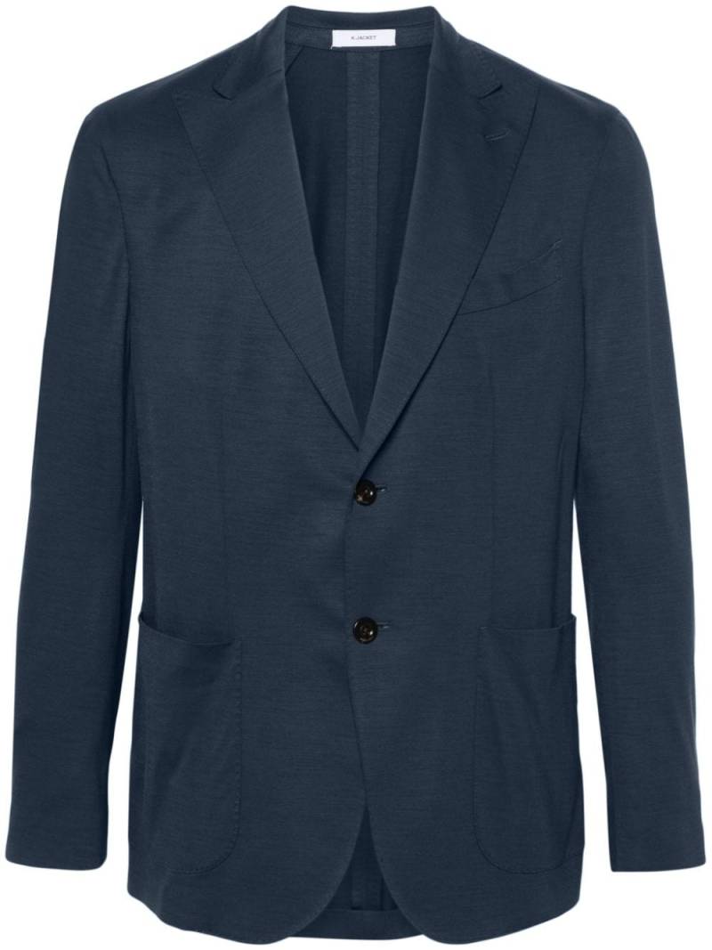 Boglioli single-breasted virgin wool blazer - Blue von Boglioli