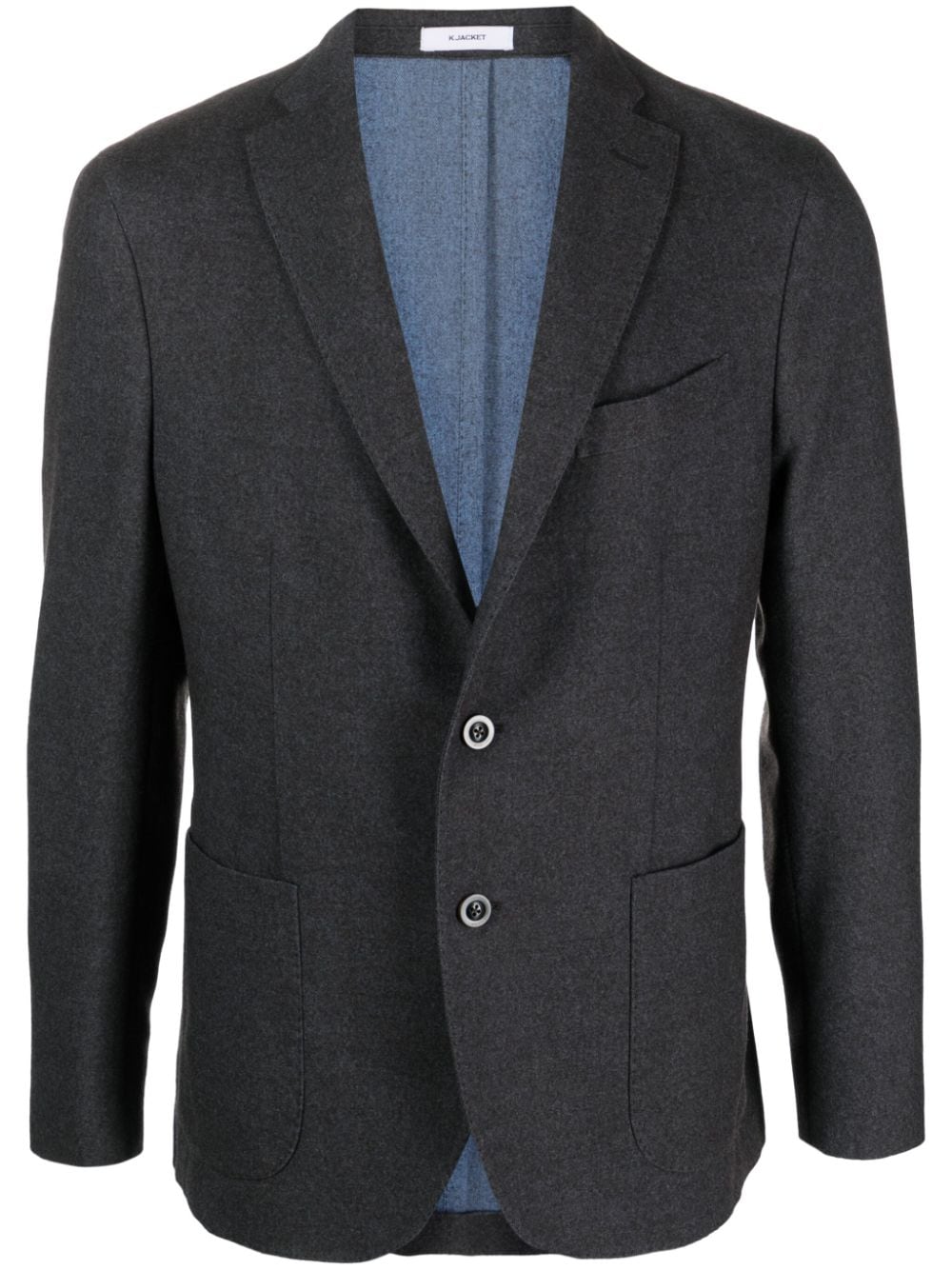 Boglioli single-breasted virgin wool blazer - Grey von Boglioli