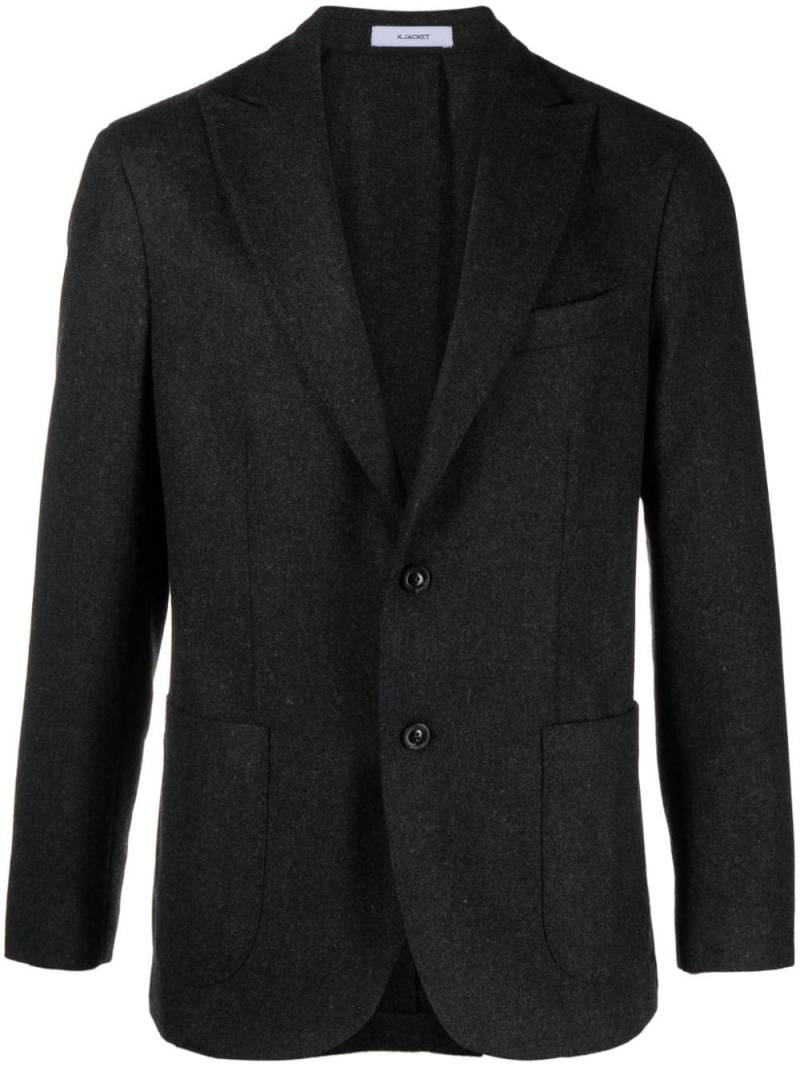 Boglioli single-breasted virgin wool blazer - Grey von Boglioli