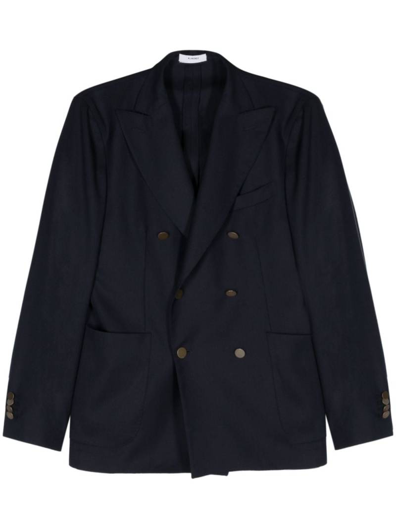 Boglioli single-breasted wool blazer - Blue von Boglioli