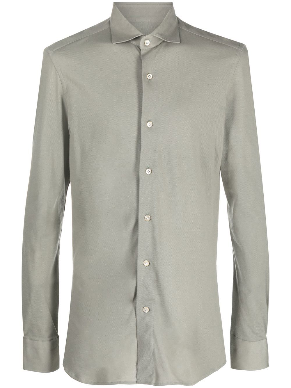 Boglioli spread-collar cotton shirt - Green von Boglioli