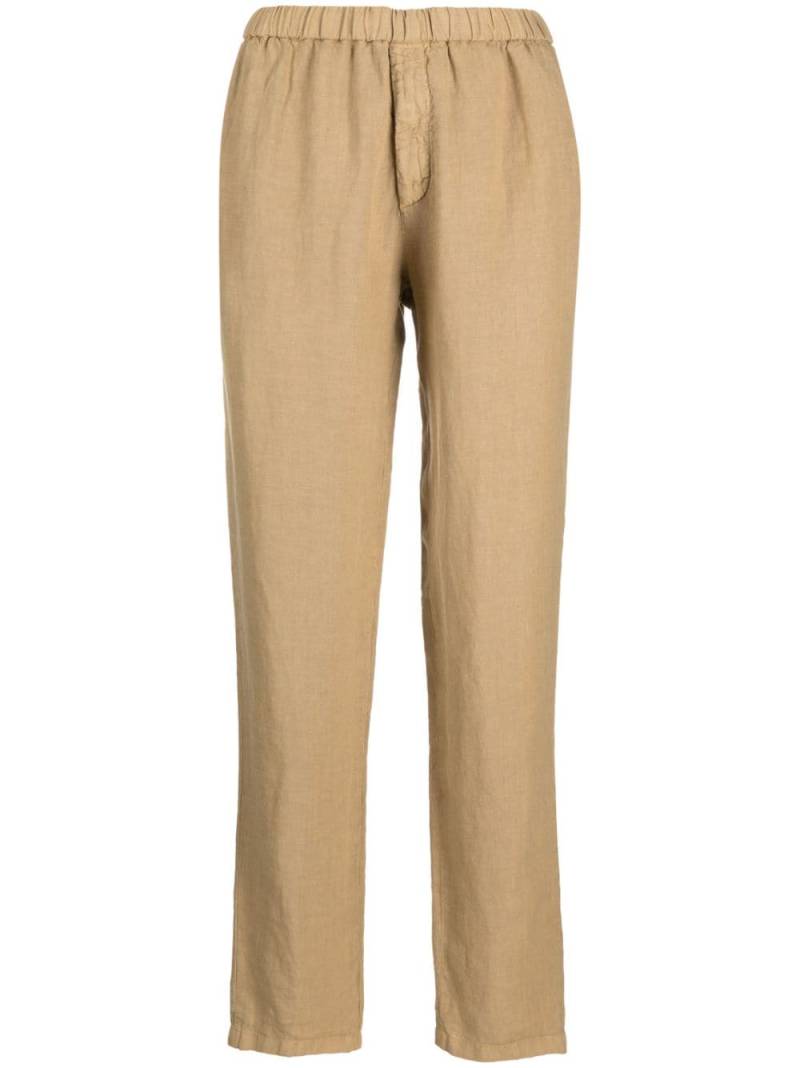 Boglioli straight-leg linen trousers - Brown von Boglioli