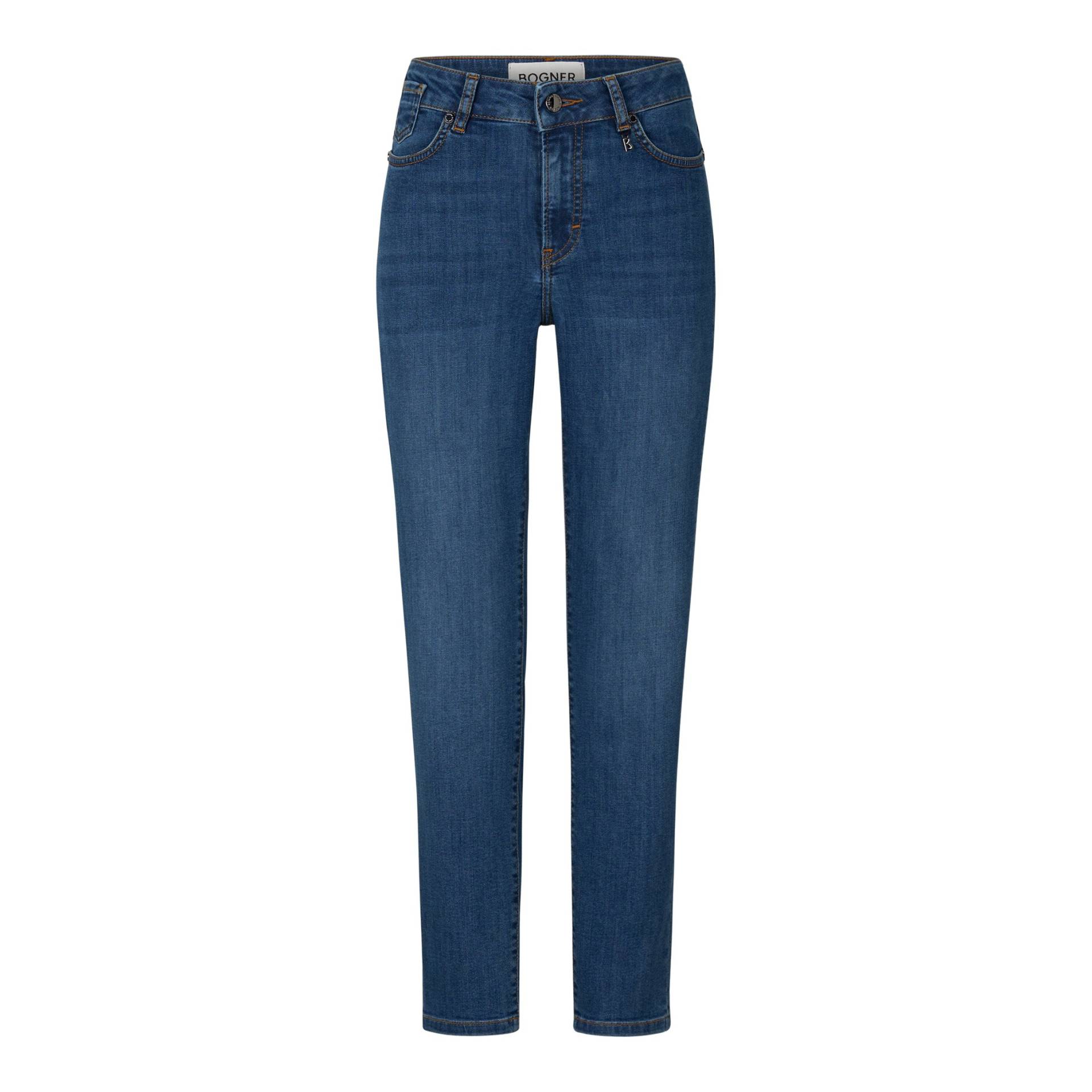 BOGNER 7/8 Slim Fit Jeans Julie für Damen - Washed Denim Blue von Bogner
