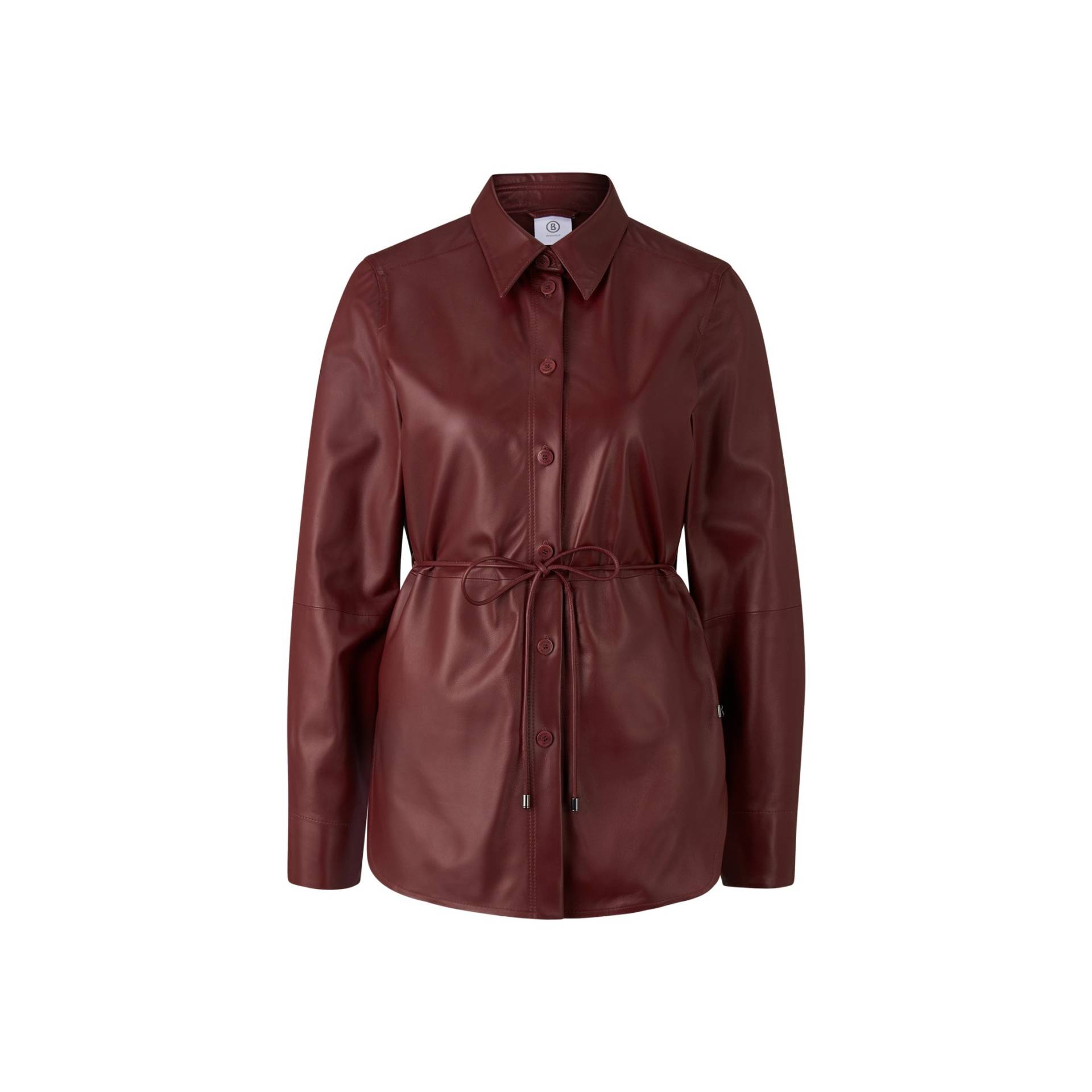 BOGNER Lederbluse Ariela für Damen - Weinrot - 48 von Bogner
