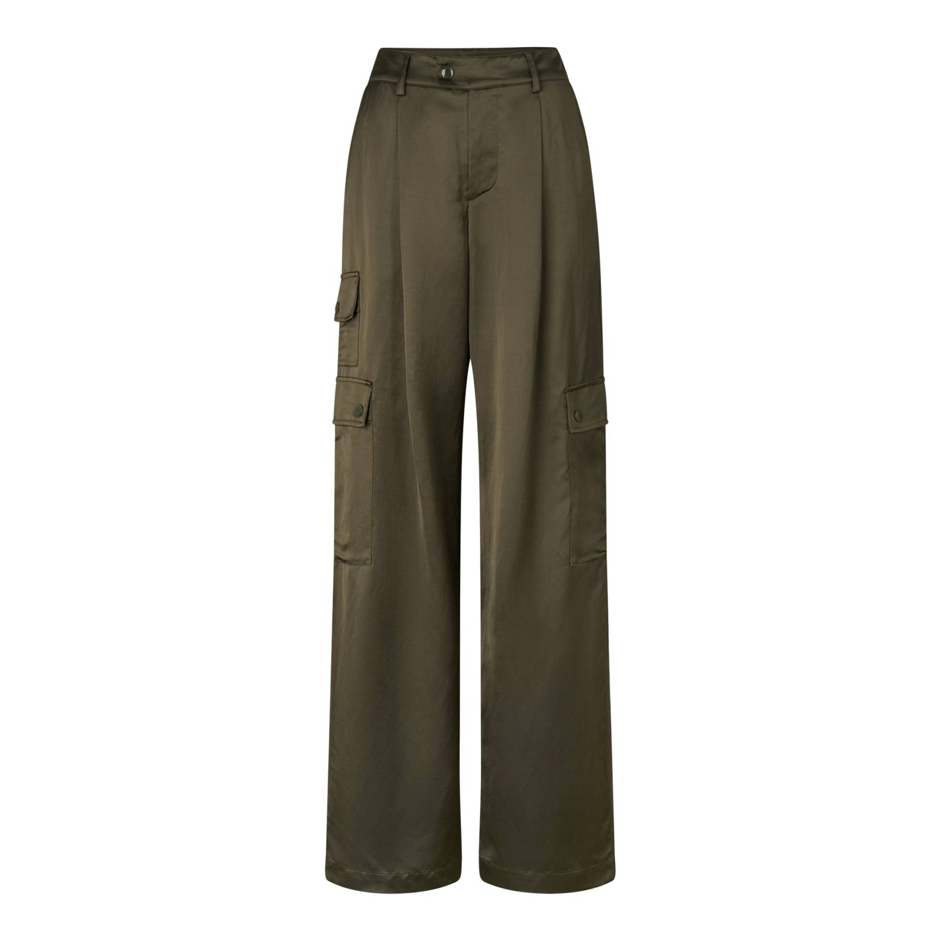 BOGNER Satin-Cargohose Clara für Damen - Oliv-Grün von Bogner