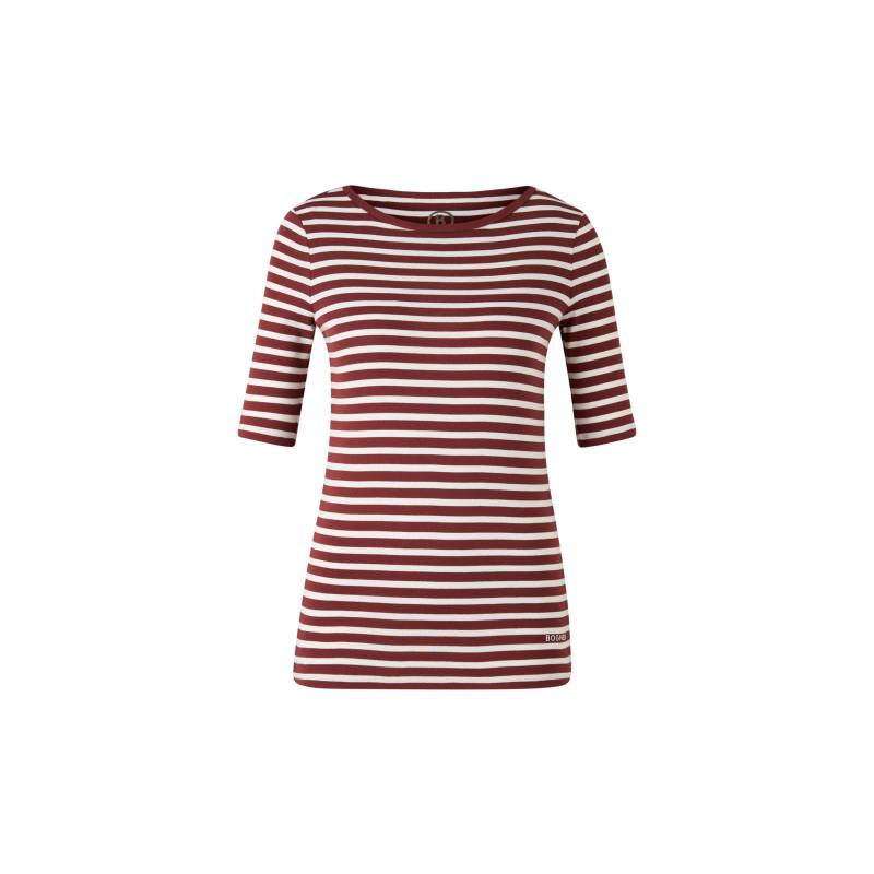 BOGNER T-Shirt Louna für Damen - Weinrot/Off-White - 48 von Bogner