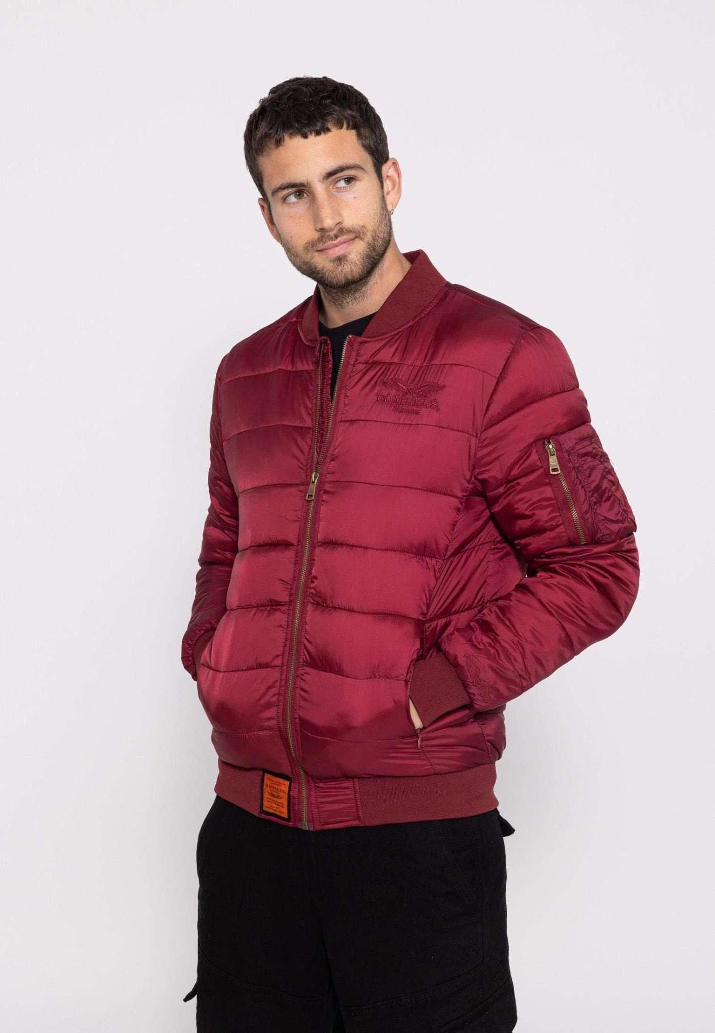 Daunenjacken Dallas M Daunenjacke Herren Rot Bunt L von Bomber