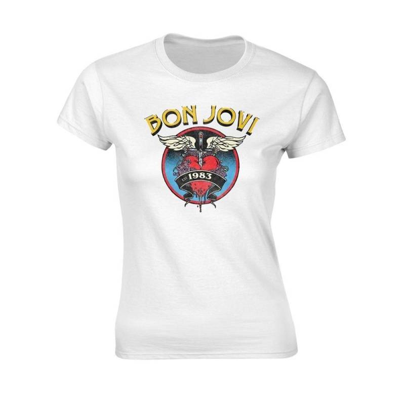 1983 Tshirt Damen Weiss XL von Bon Jovi