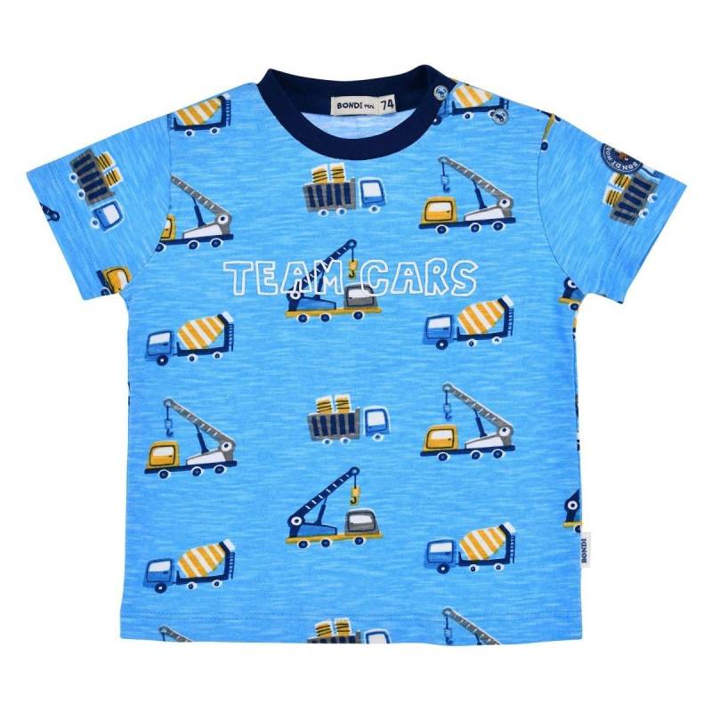 Kleinkinder T-shirt Baufahrzeuge Jungen Blau 86 von Bondi