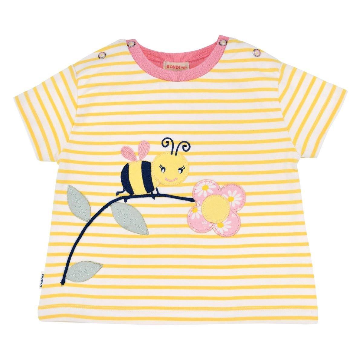 Kleinkinder T-shirt Bienchen Mädchen Gelb 68 von Bondi