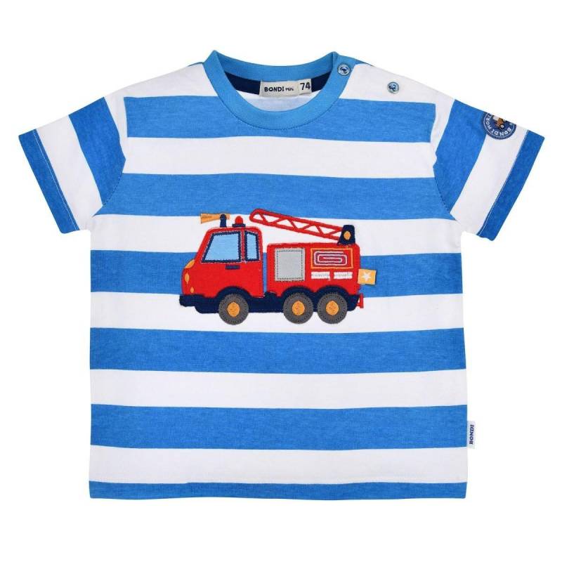 Kleinkinder T-shirt Feuerwehr Jungen Blau 74 von Bondi