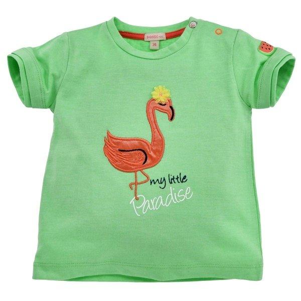 Kleinkinder T-shirt Flamingo Mädchen Grün 62 von Bondi